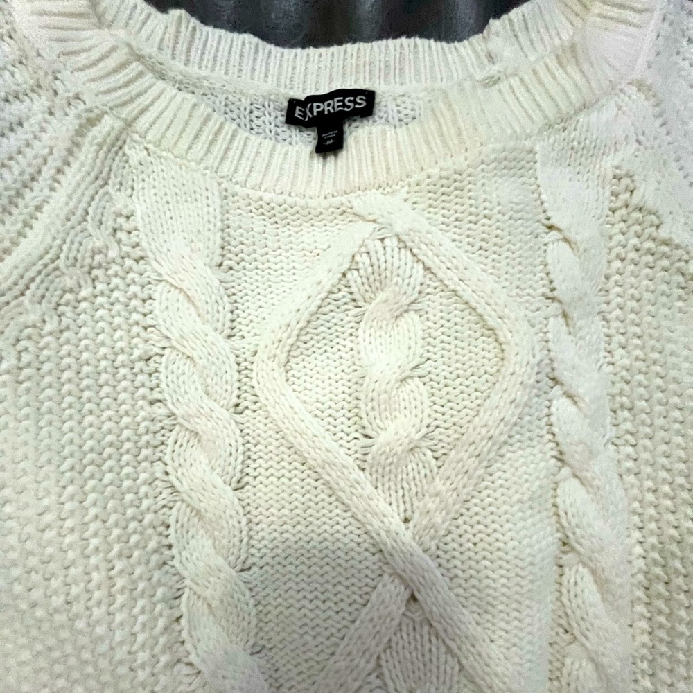 EXPRESS brand sweater, cream colored, size medium